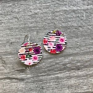 🔵Circle Handmade Vegan Leather Earrings